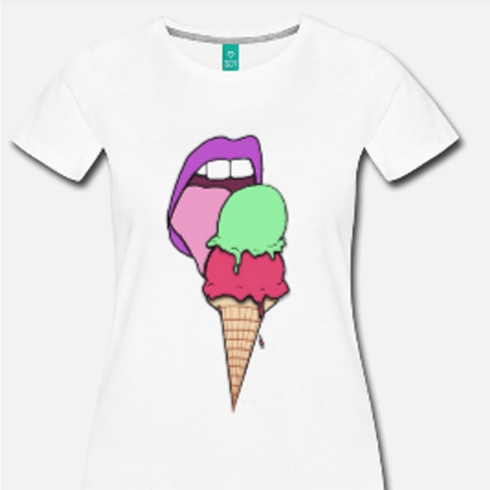 SZ:M Lips & Ice Cream-White